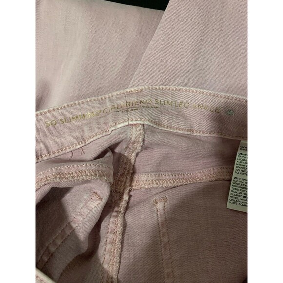 Chicos Size 0.5 Womens 6 R So Slimming Girlfriend Ankle Pants Stretch Faded Pink - Picture 4 of 5